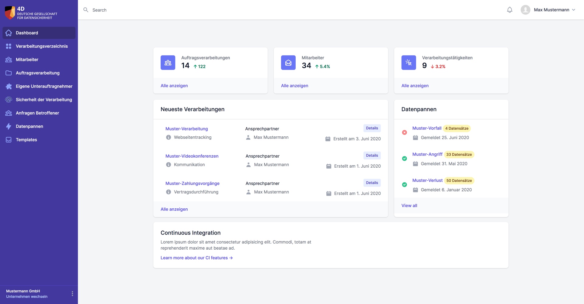 datenschutzbeauftragter.io Screenshot